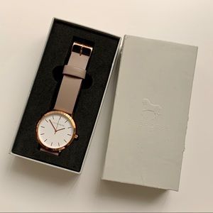 leather + stainless steel Rose Gold/Blush Watch